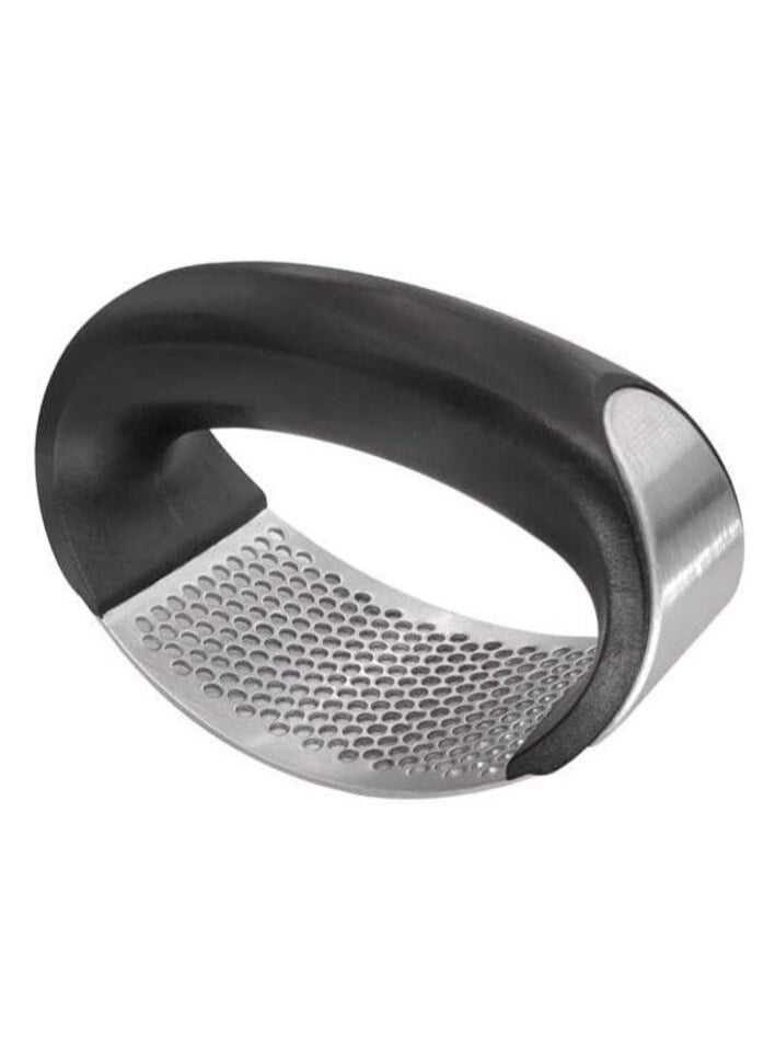 MIRFA Stainless Steel Hand Garlic Crusher With Curved Handle  - Image 1