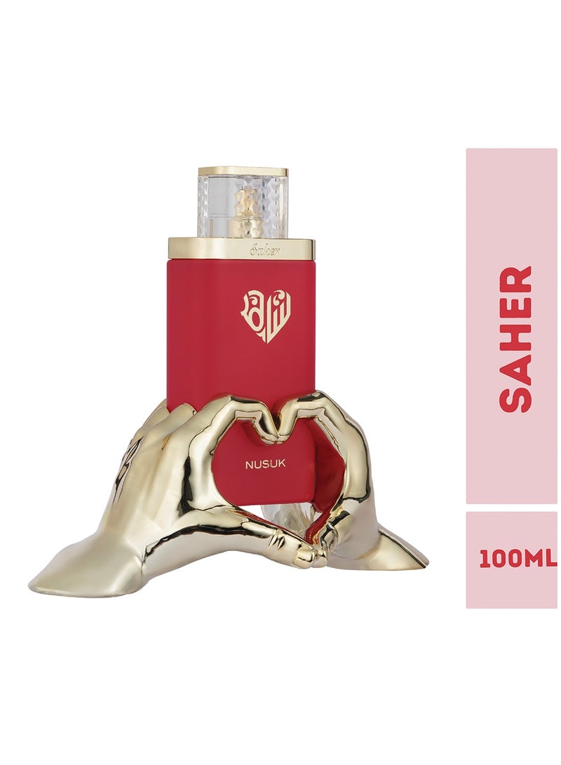 Nusuk Saher Eau de Parfum – 100ml | Floral Fruity Gourmand - Image 3