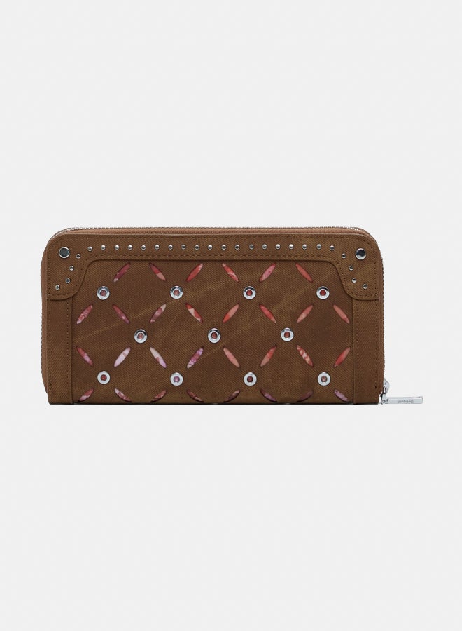 DESIGUAL Large perforated studded wallet - Image 4