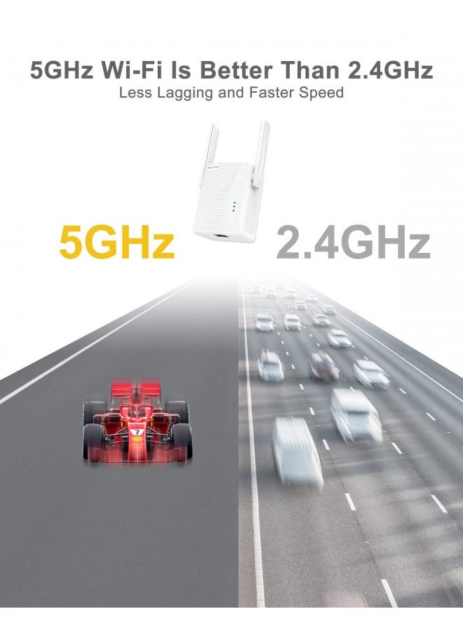 BrosTrend Brostrend Ac1200 Wifi To Ethernet Adapter, 1200Mbps Dual Band Universal Wireless Bridge For Printer, Smart Tv, Blu-Ray Player, Playstation, Xbox, Etc, Wps Easy Setup, Connect A Wired Device To Wi-Fi  - Image 2