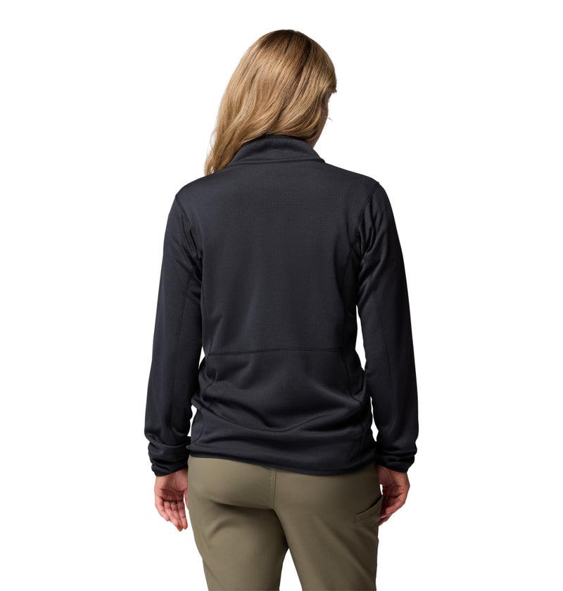 Columbia Womens Essential Hike Grid Fleece Full Zip, Black, Large - Image 2