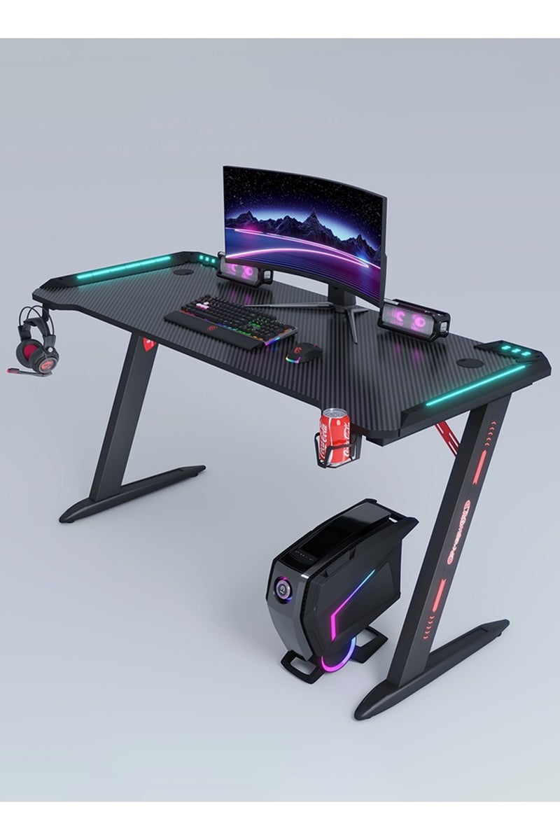 Luttec Gaming Table,Small Gaming Desk,Ergonomic PC Computer Desk,Computer Table with Carbon Fibre Surface, Kids Desk,Writing Study Desk or Home Office Desks,Ideal for Students and Gamers - Image 1