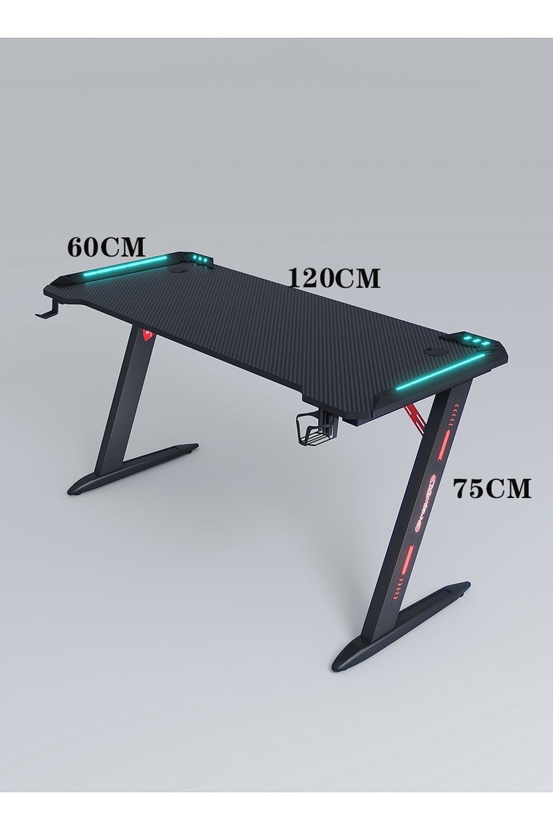Luttec Gaming Table,Small Gaming Desk,Ergonomic PC Computer Desk,Computer Table with Carbon Fibre Surface, Kids Desk,Writing Study Desk or Home Office Desks,Ideal for Students and Gamers - Image 4