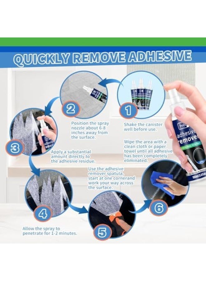 Adhesive Remover Low VOC Glue Removal Paint Safe with Scraper Tool to Removes Stickers, Labels, Decals, Residue on Car Bumper, Windows, Wall & Floor, 3.4 oz/100ml - Image 5