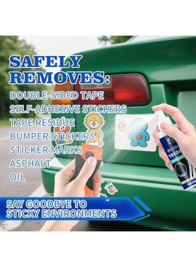 Adhesive Remover Low VOC Glue Removal Paint Safe with Scraper Tool to Removes Stickers, Labels, Decals, Residue on Car Bumper, Windows, Wall & Floor, 3.4 oz/100ml - Image 2