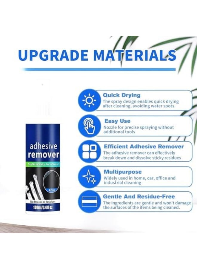 Adhesive Remover Low VOC Glue Removal Paint Safe with Scraper Tool to Removes Stickers, Labels, Decals, Residue on Car Bumper, Windows, Wall & Floor, 3.4 oz/100ml - Image 4