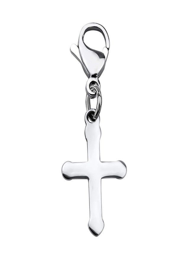 FEELMEM Cross Zipper Charm Clip-on Charm Christian Cross Pendant Zipper Pull with Lobster Clasp for Jewelry - Image 1