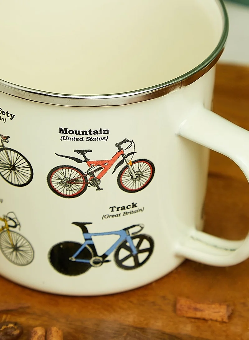 Gift Republic Bikes Enamel Mug