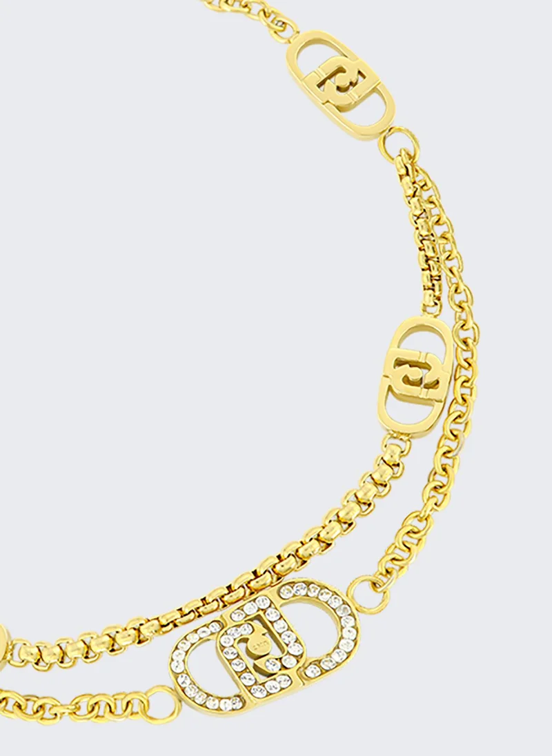 ليو جو سوار مزيّن بشعار الماركة مرصع بالكريستال