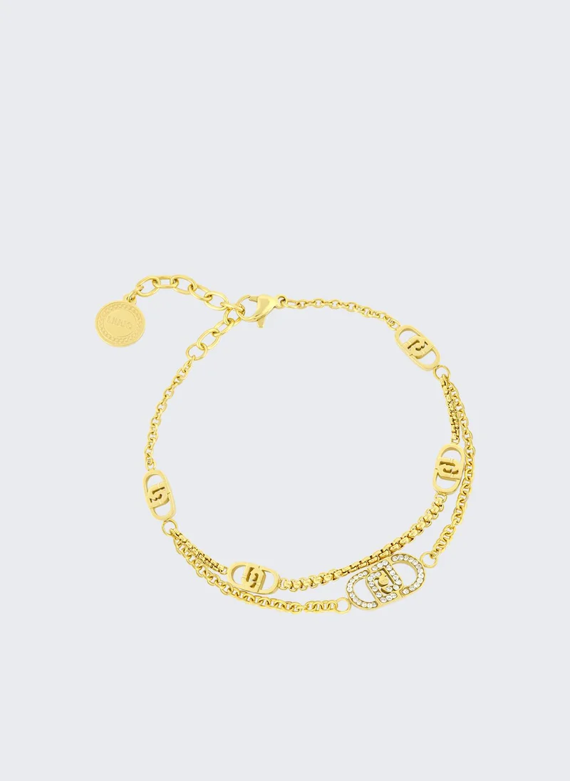 ليو جو سوار مزيّن بشعار الماركة مرصع بالكريستال