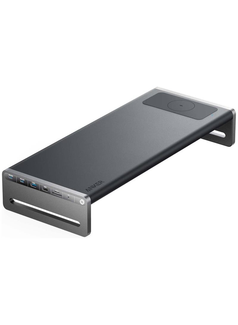 محطة إرساء USB-C 675 (12 في 1، حامل شاشة) مع منافذ USB-C بسرعة 10 جيجابت في الثانية، وشاشة HDMI بدقة 4K بمعدل تحديث 60 هرتز، للوحة الشحن اللاسلكية، وLenovo ThinkPad، وMacBook Pro M1 / M2 والمزيد من أجهزة USB-C - Image 1