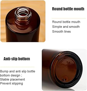 ASTRQLE 3 Pcs 30ml 1oz Glass Travel Spray Bottle Mini Fine Mist Spray Bottles Refillable Cosmetic Liquid Container Travel Perfume BottleAmber - Image 2