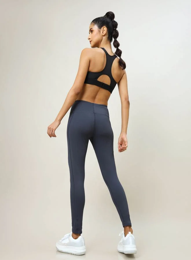 Technosport Stitch Detail Pocket Detail Active Leggings by Styli