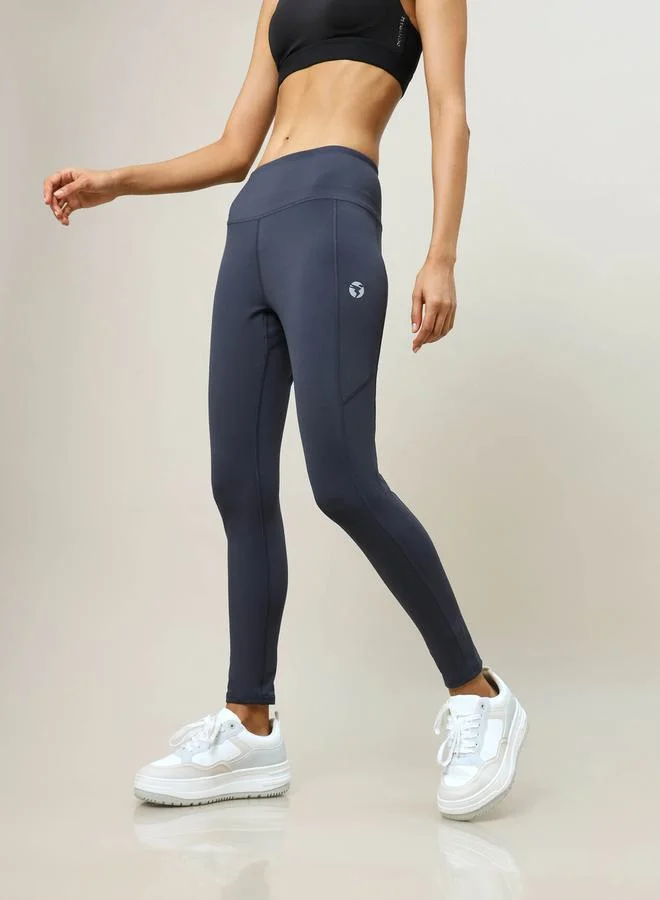 Technosport Stitch Detail Pocket Detail Active Leggings by Styli