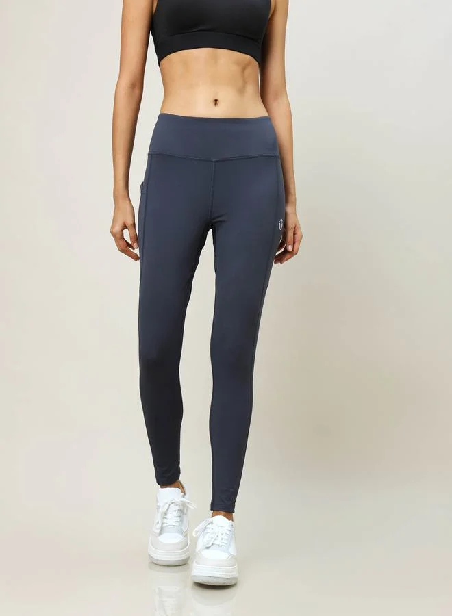 Technosport Stitch Detail Pocket Detail Active Leggings by Styli
