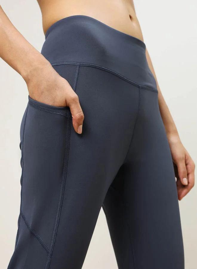 Technosport Stitch Detail Pocket Detail Active Leggings by Styli