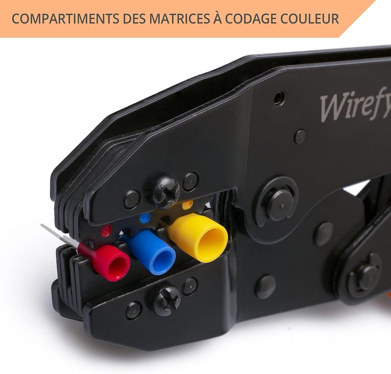 Wirefy أداة ضغط الأسلاك للموصلات المعزولة 22-10 AWG | أداة ضغط الأسلاك ذات التروس | كماشة ضغط للوصلات الكهربائية القوية - Image 2