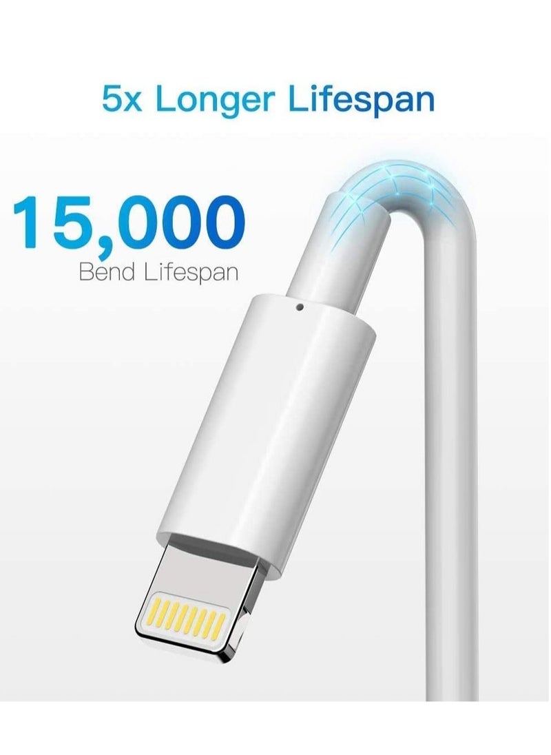 ELTRAZONE - Lightning Cable Certified - iPhone Charger 3Pack 6ft Lighting to USB A Charging Cord Compatible with iPhone 14 13 12 11 Pro Max XS XR 8 Plus 7 Plus 6s Plus 5S iPad Pro and More, White - Image 1