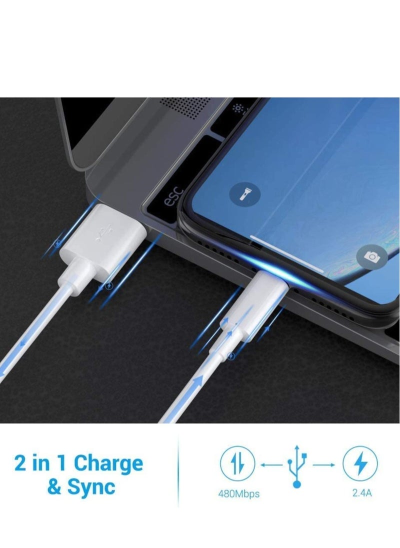 ELTRAZONE - Lightning Cable Certified - iPhone Charger 3Pack 6ft Lighting to USB A Charging Cord Compatible with iPhone 14 13 12 11 Pro Max XS XR 8 Plus 7 Plus 6s Plus 5S iPad Pro and More, White - Image 1