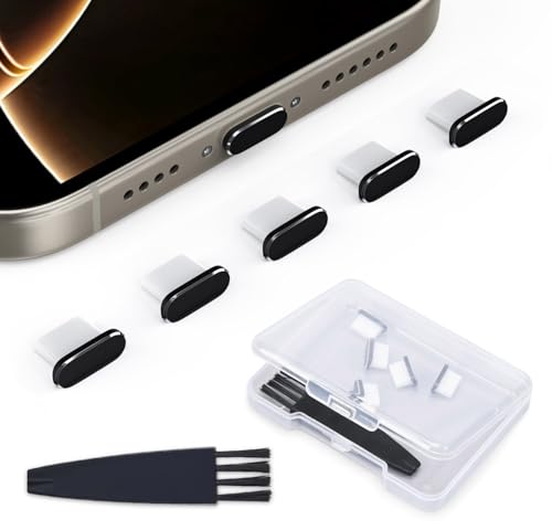 WLXTREE USB C Dust Plug 5 Pack Type C Anti Dust Plug Cover Charging Port Protector Cap Compatible with iPhone 17 16 15 Pro Max Plus Samsung Galaxy S25 S24 S23 S22 All USB TypeC Ports - Image 1