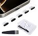 WLXTREE USB C Dust Plug 5 Pack Type C Anti Dust Plug Cover Charging Port Protector Cap Compatible with iPhone 17 16 15 Pro Max Plus Samsung Galaxy S25 S24 S23 S22 All USB TypeC Ports - Image 2