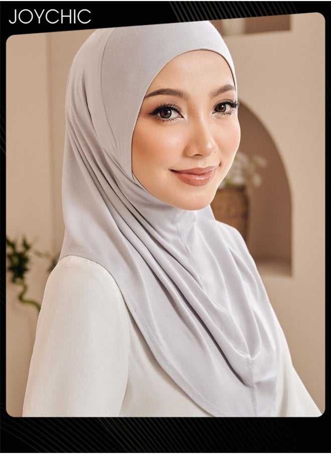 Women Solid Color Head Scarf Double-Layer Round Edge Muslim Hijab High Stretch Gauze - pzsku/ZC7B8FB347DB935B84655Z/45/_/1733203757/1454a1f8-e51d-47ec-b2d1-c7add71f429d