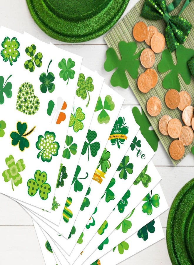 OTAITY 309 PCS St. Patrick's Day Stickers - 24 Sheets Lucky Shamrock Green Vinyl Stickers for Kids, Indoor Use on Metal, Plastic, Glass, Wood, Fabric - Image 4