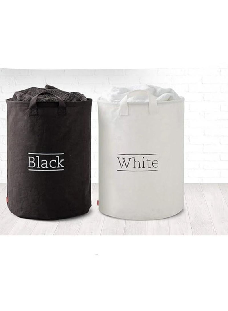 ريان Rayen سلة غسيل 55×40 سم بلاك & وايت | كبيرة السعة ومقاومة للماء | صناعة إسبانية – موديل 2303.01 - Image 1