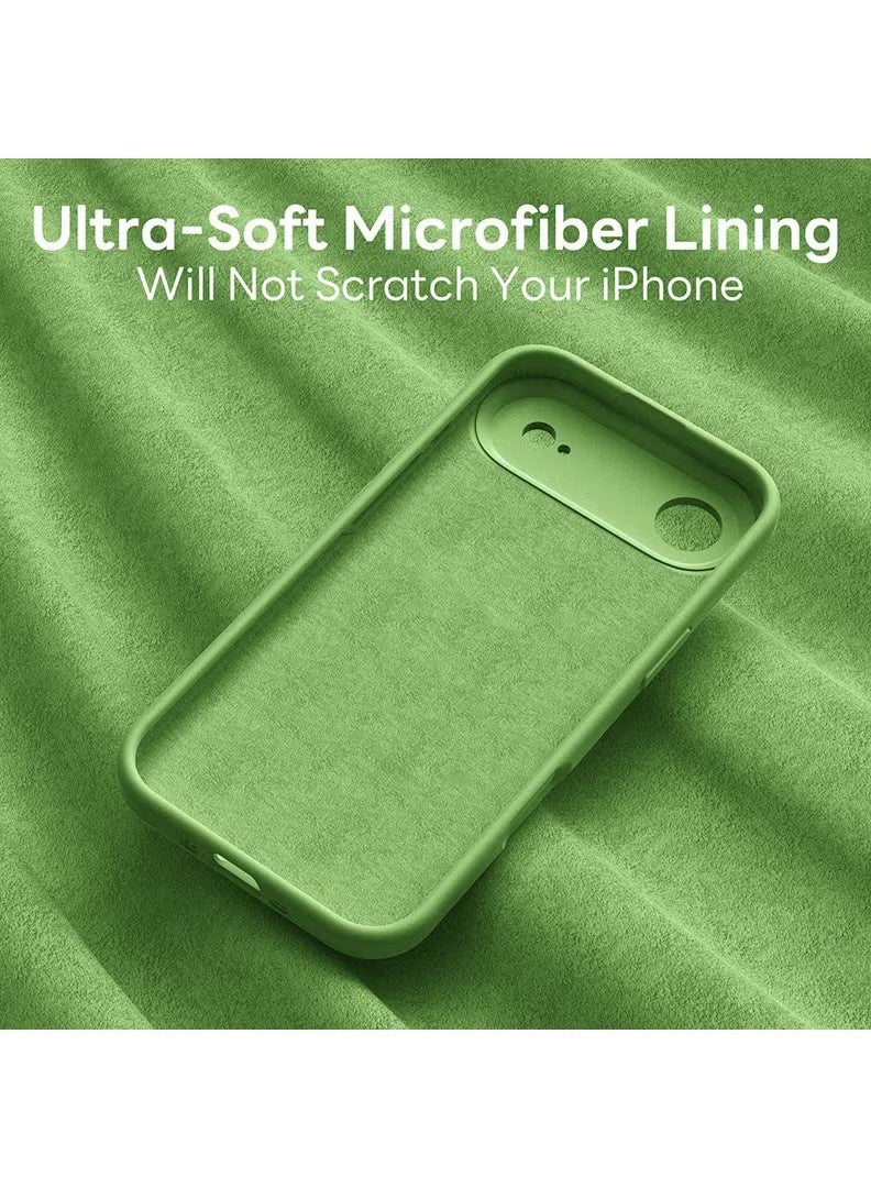 general Sage Green Liquid Silicone Case for iPhone 17 Air (6.6") – Ultra-Soft Microfiber Lining & Enhanced Corner Protection – Earthy Matte Finish - Image 4