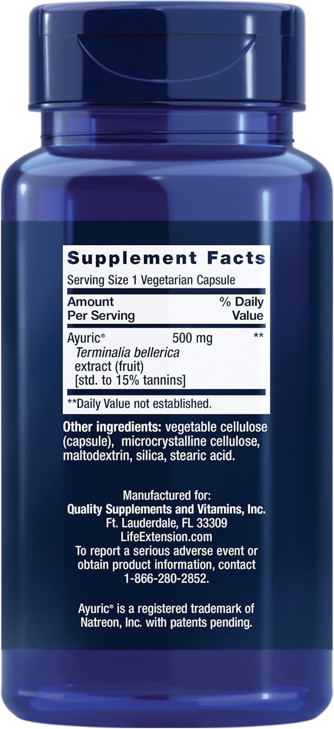 Life Extension مكملات لايف إكستينشن للتحكم في حمض اليوريك تعزز توازن حمض اليوريك الصحي صحة المفاصل تخفيف الانزعاج خالية من الغلوتين غير معدلة وراثيًا نباتية 60 كبسولة - Image 2