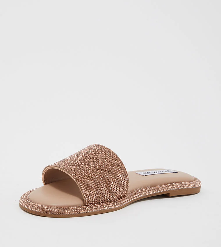 Steve Madden  Flat-Evening Rose Gold Women's Sandals for Women | Best Price UAE