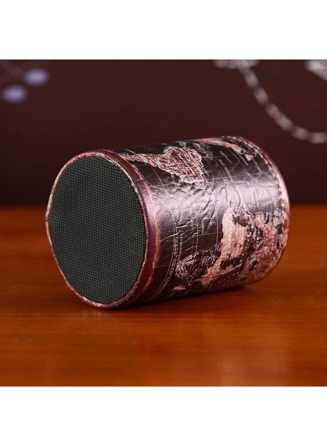 LINKWELL Black World Map Pattern Pu Leather Pencil Pen Holder Desk Organizer Ph46 - Image 5