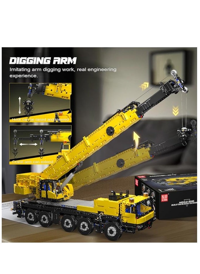 mould king 17073 Engineering Truck Construction Set, Remote Control LTM 1110 Crane Building Block (3218 Pieces), Assembly STEM Heavy-Duty Car Brick Toys with Motors for Adults and Kids 14+  - Image 3