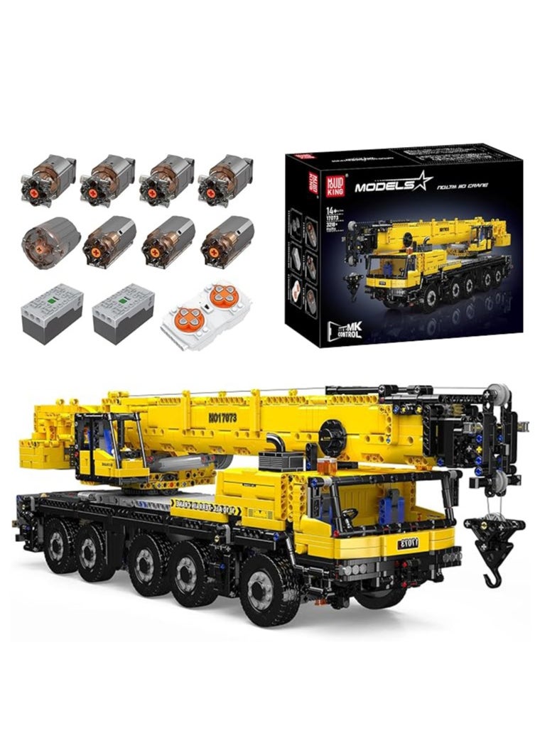 mould king 17073 Engineering Truck Construction Set, Remote Control LTM 1110 Crane Building Block (3218 Pieces), Assembly STEM Heavy-Duty Car Brick Toys with Motors for Adults and Kids 14+  - Image 1