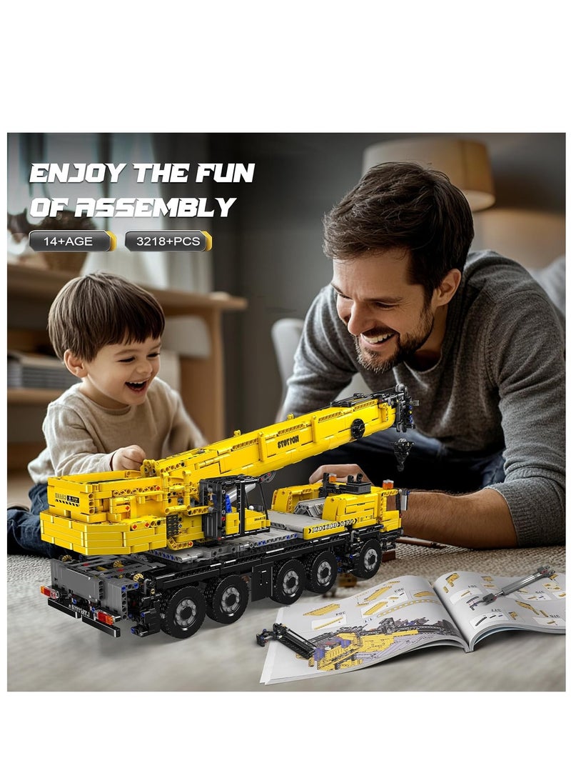 mould king 17073 Engineering Truck Construction Set, Remote Control LTM 1110 Crane Building Block (3218 Pieces), Assembly STEM Heavy-Duty Car Brick Toys with Motors for Adults and Kids 14+  - Image 5