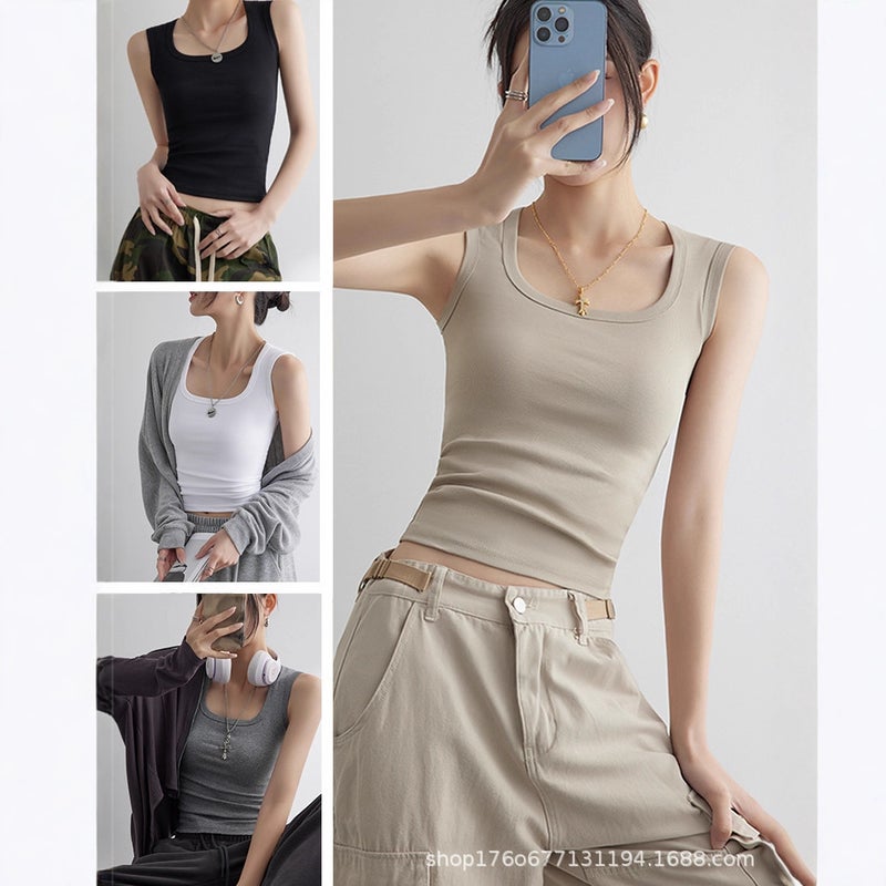 Women Plus Size Sleeveless Knit Tank Top, Slim Fit - Image 3