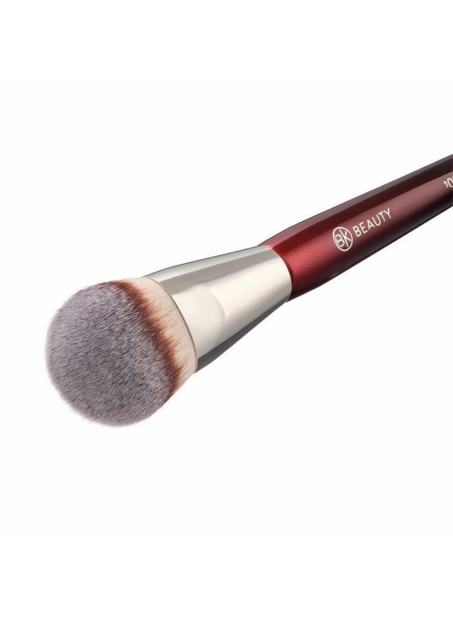 بي كيه بيوتي فرش - فرشاة أساس كونتورية 101 - فرش مكياج الأساس - فرشاة للوجه للفاونديشن السائل أو الكريمي - Image 3