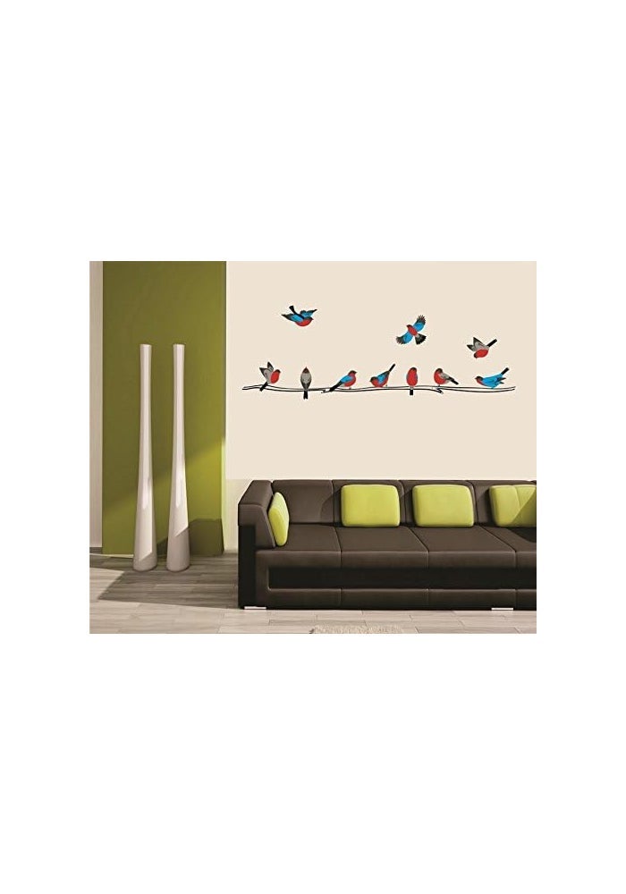 Asmi Collections Colorful Birds Wall Stickers - Image 1