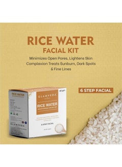 Glamveda Rice Water Brightening Facial Kit Pack Of 2; 6 Steps Facial Kit; 80 Gm  - Image 3
