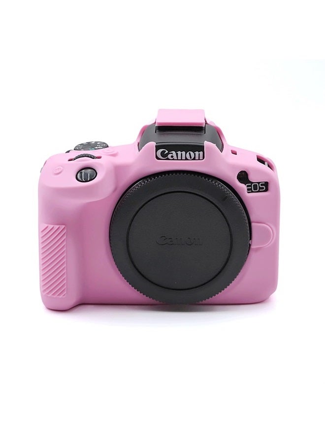 Rieibi EOS R50 Case, Soft Silicone Protective Case for Canon EOS R50 EOSR50 Camera, Lightweight EOS R50 Camera Case - Pink - Image 1