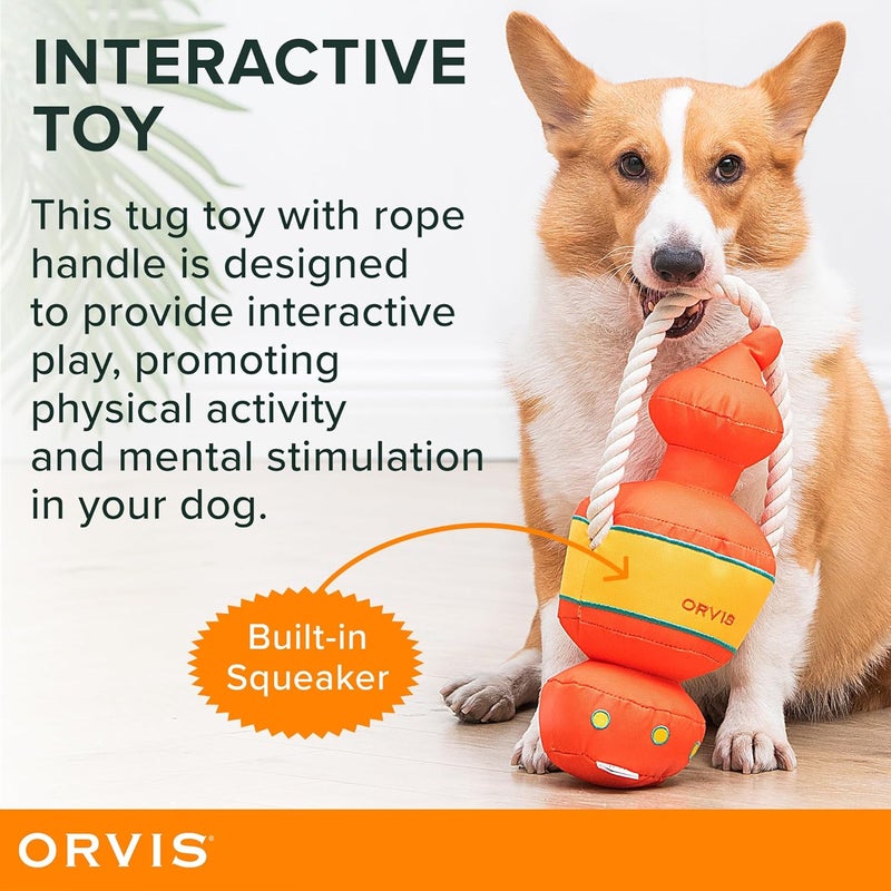 Orvis Pet Bark After Dark Lantern Tug Toy for Dogs | Durable Squeaky Dog Tug Toy - Extra Durable with Double Stitching, Mesh Lining, Squeaker and Rope Handle - Ideal for Medium to Large Breeds - Image 3