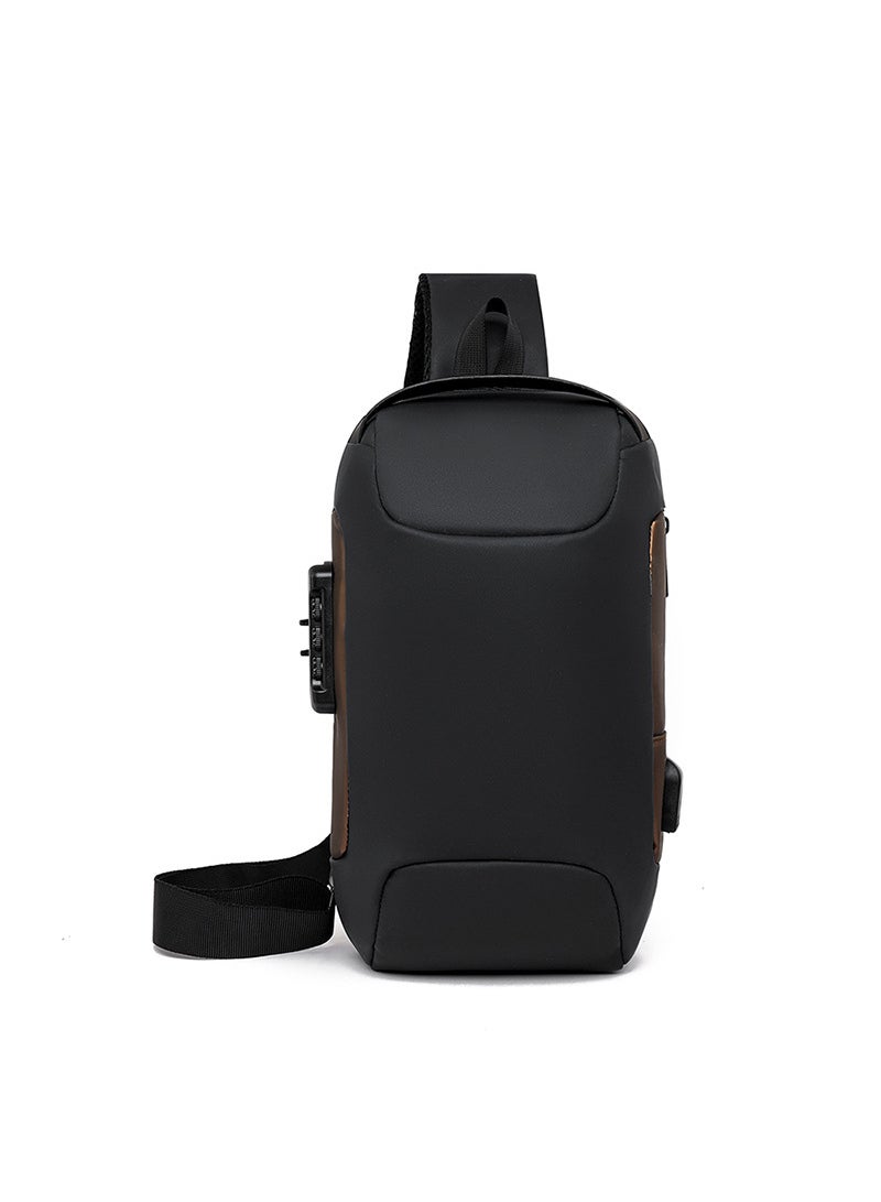 Sharpdo Crossbody Sling Backpacks Sling Bag for Men Women, Shoulder Backpack Chest Bags with USB Charger Port - Image 1