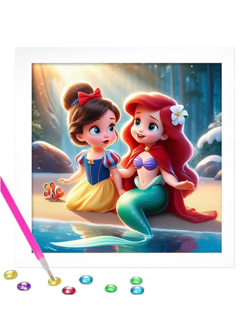 5D Diamond Art Painting Kits for Kids with Frame - Diamond Art for Kids Ages 6-8-10-12,DIY Art and Crafts  Home Wall Decoration,7x7 Inch - Image 1