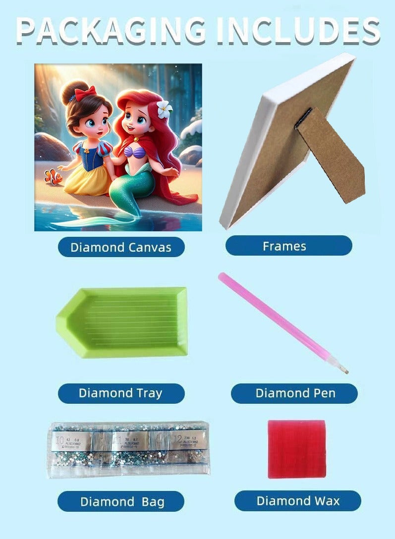 5D Diamond Art Painting Kits for Kids with Frame - Diamond Art for Kids Ages 6-8-10-12,DIY Art and Crafts  Home Wall Decoration,7x7 Inch - Image 3