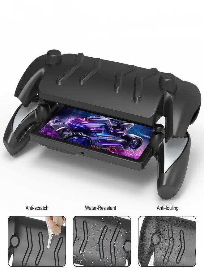 JOYTORN Full Protective Case Cover Compatible with PlayStation Portal Remote Player,PS5 Portal Case with Detachable Front Shell,Frosted Anti-Slip Handheld Design-Black - Image 2