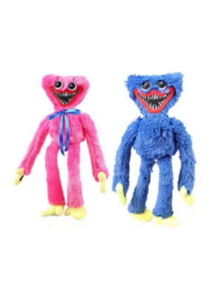 قطعتان من ألعاب بوبي بلاي تايم هوجي ووجيز القطيفة باللونين الأزرق والوردي 40 سم - Image 1