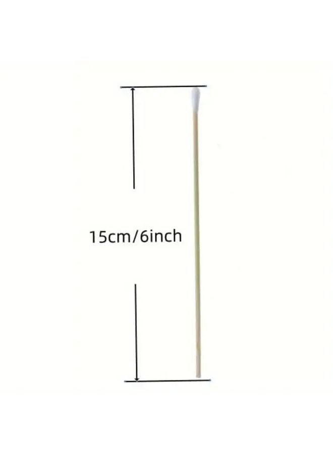200pcs 6 Inch Disposable Round Head Swabs For Makeup Gap Cleaning And Water Absorption - Image 4