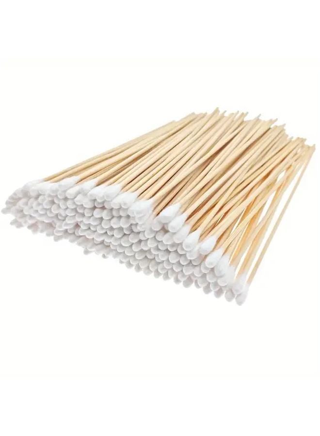 200pcs 6 Inch Disposable Round Head Swabs For Makeup Gap Cleaning And Water Absorption - Image 3