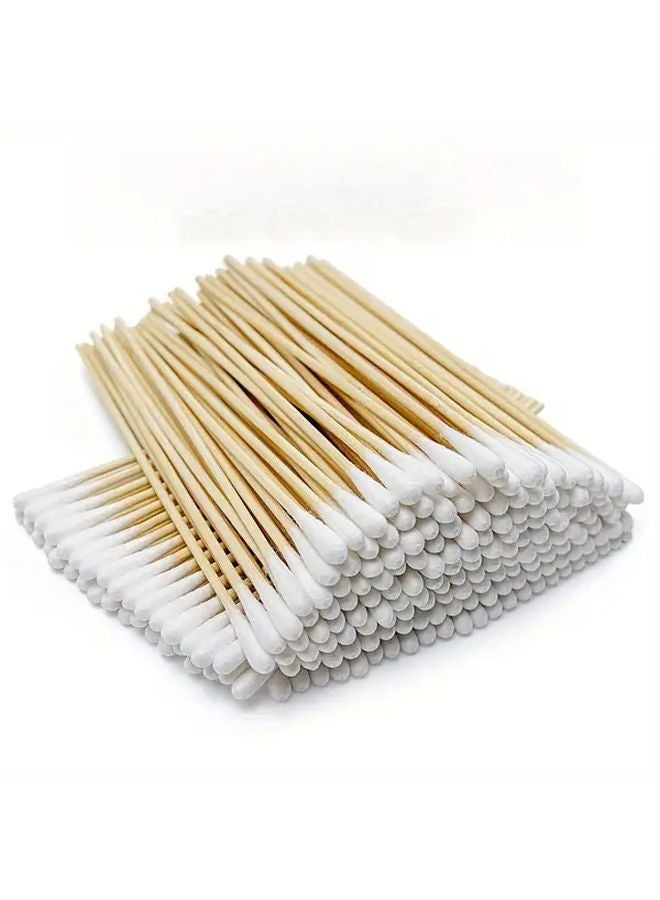 200pcs 6 Inch Disposable Round Head Swabs For Makeup Gap Cleaning And Water Absorption - Image 2