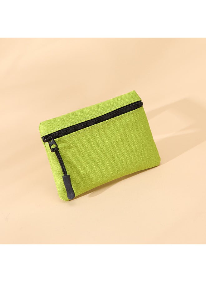 New Women's Oxford Cloth Solid Color Mini Zipper Coin Purse Key Case Bag